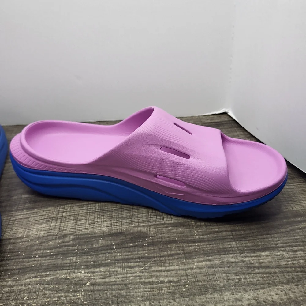 Hoka Ora Recovery Slide 3 New Men’s Size 12 US Cyclamen/ Coastal Sky